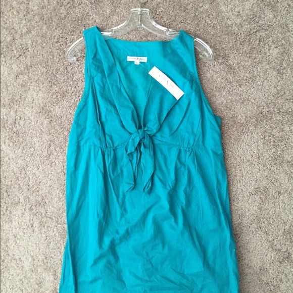 SALE! COTTON TOP & TIE, TEAL.