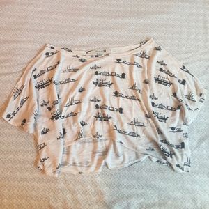 Black and white crop top