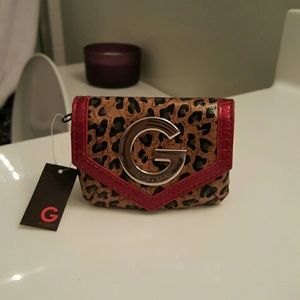 Guess leopard print wallet