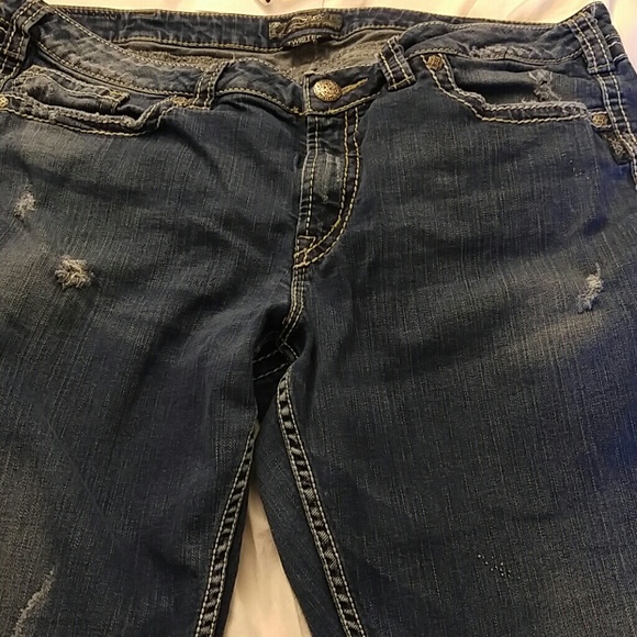 Suki Silver TWISTED Distressed Jeans Plus Size