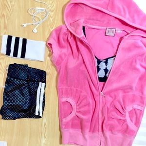 Juicy Couture short sleeve terry Hoodie