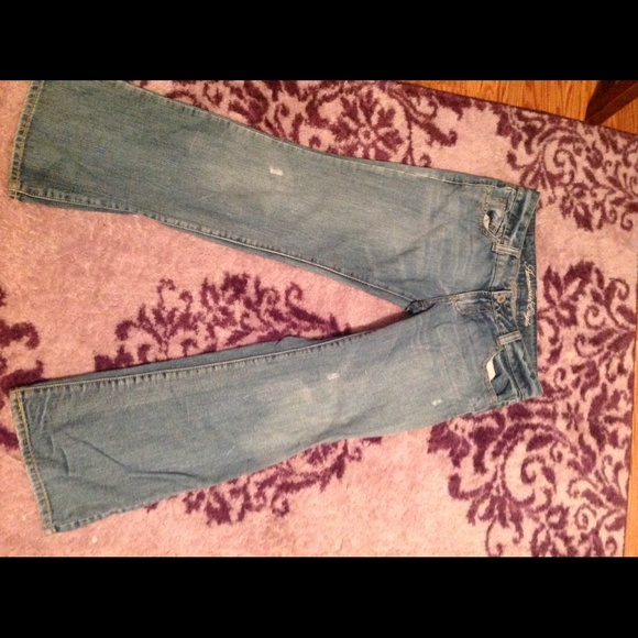 American eagle faded bell bottoms jeans