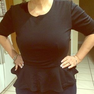 Very cute black peplum top