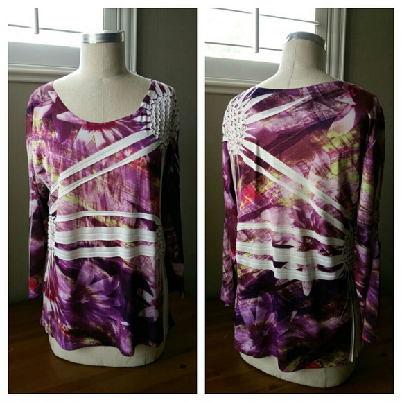 Lovely Purple Print with Floral Details