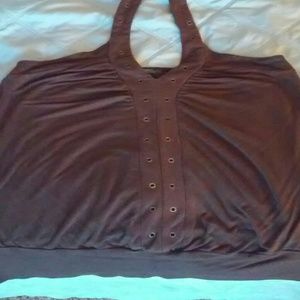 Brown halter top