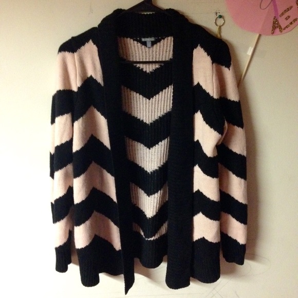 Warm Tan Black Stripe Knitted Cardigan