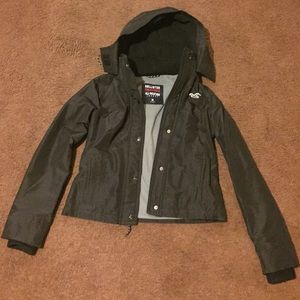 Black Hollister all-weather jacket