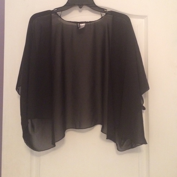 Black sheer kimono