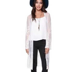 LA Hearts mesh lace kimono