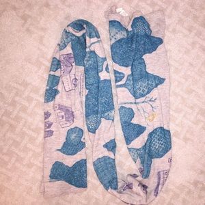 Anthropologie wool printed scarf