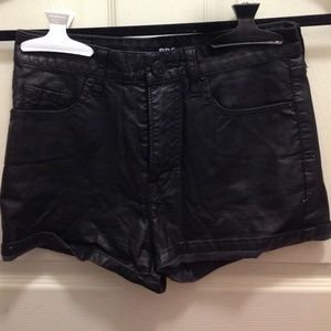 Faux Leather High Wasted Shorts