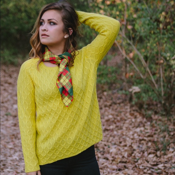89th & Madison Sweaters - 89th and Madison Yellow Longsleeve Sweater