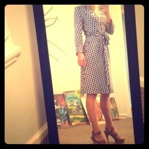 Banana Republic geometric shirt dress.