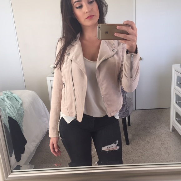 H&M Jackets & Blazers - ❌❌SOLD ❌❌ Nude Suede Zipper Jacket