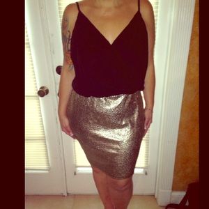 Beautiful black and gold Forever 21 plus dress
