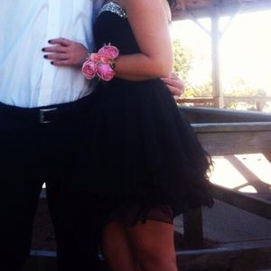 Black Short Homecoming/Cocktail Dress