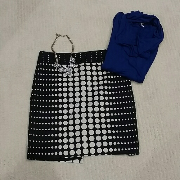 Polka dot pencil skirt. Perfect for the holidays!