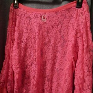 Floral lace long sleeve (Neon)