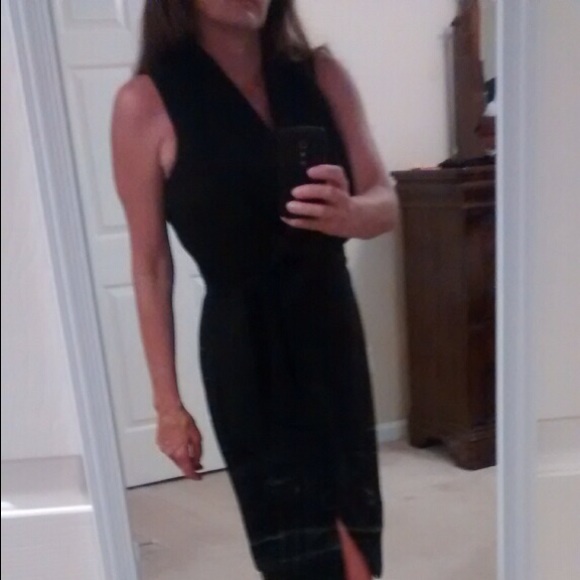 Black wrap dress