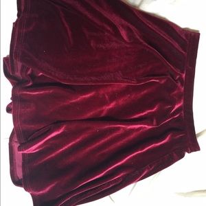 Red Velvet Skater Skirt