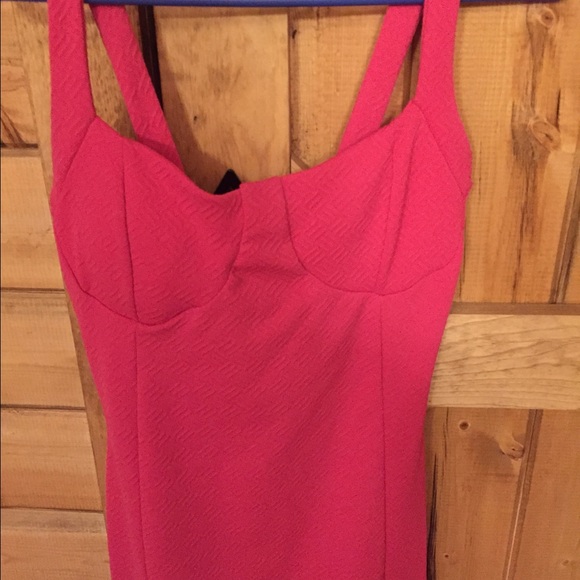 Hot Pink Midi Bodycon - Picture 3 of 3