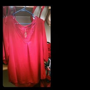 Red see through shirt never worn
