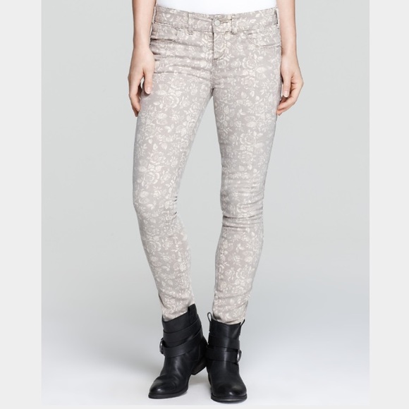 Free People Millennium Floral Printed Skinny Jeans