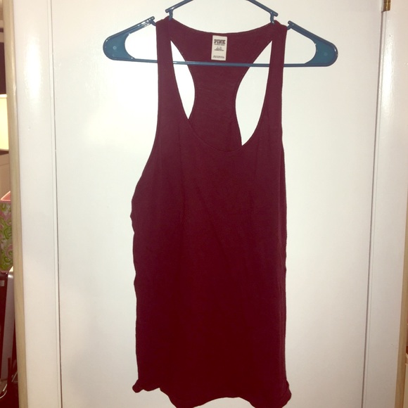 VS Pink Maroon racerback tank