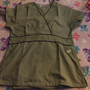 Olive green scrubs