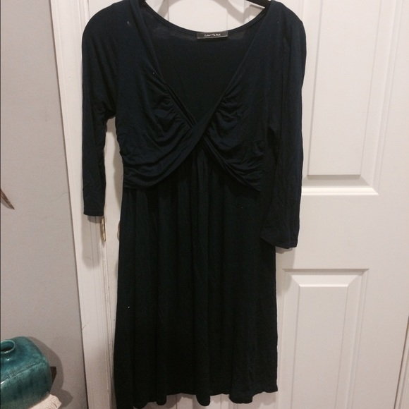 Navy jersey dress