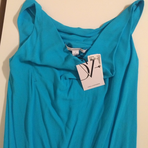 DVF two tone blue dress