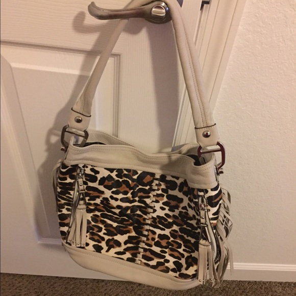 B Makowsky leather/Haircalf Hobo