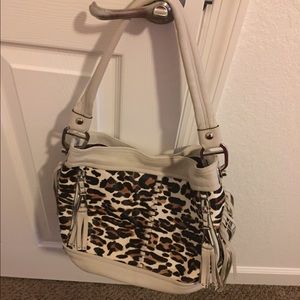 B Makowsky leather/Haircalf Hobo