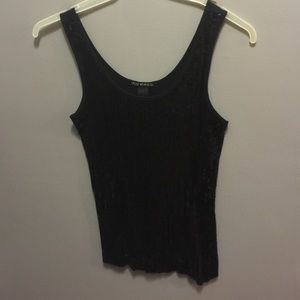 Sequined black tank