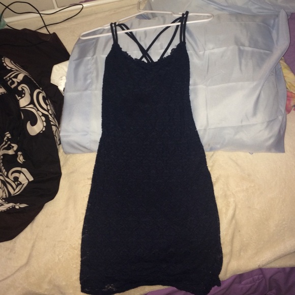 Hollister lace bodycon dress(: