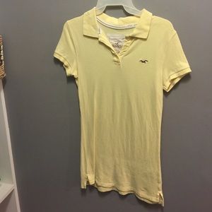 Holister yellow polo
