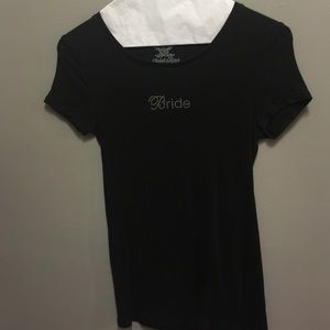 Bejeweled "bride" shirt