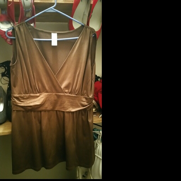 Shimmering brown dressie shirt
