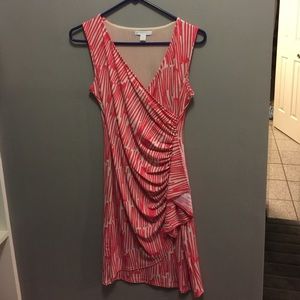 Pink and white dress