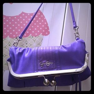 Jessica Simpson purple foldover purse