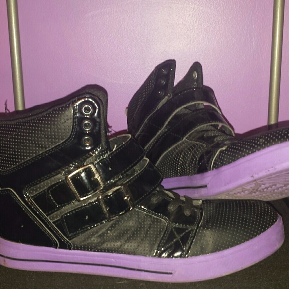 Black and white shoes