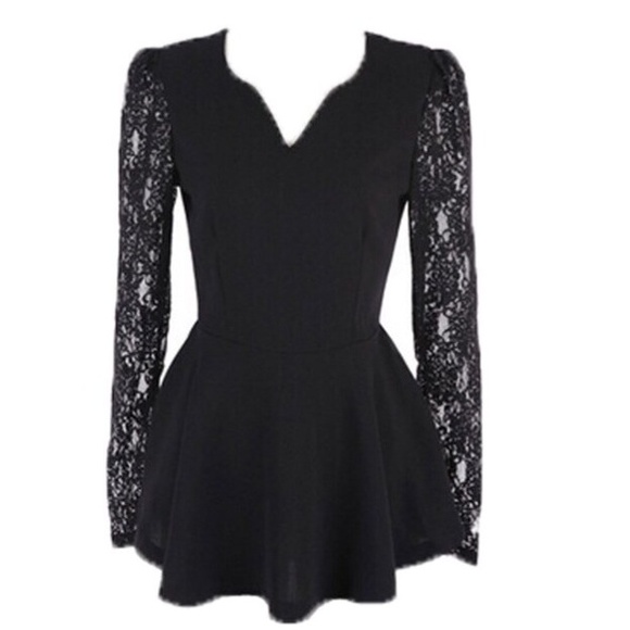 Must go! Make offers! NBW chiffon lace black top