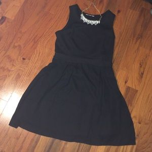 Charming Charlie- Black Open Black Scalloped Dress