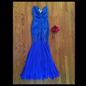 PROM SALE! Today Only! Cobalt blue mermaid gown