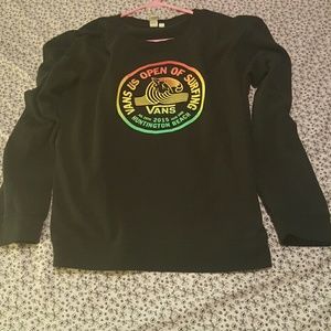 Vans black long sleeve cozy sweater