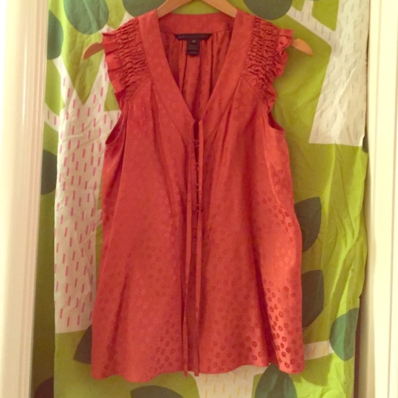 MARC BY MARC JACOBS burnt orange silk shirt - XS