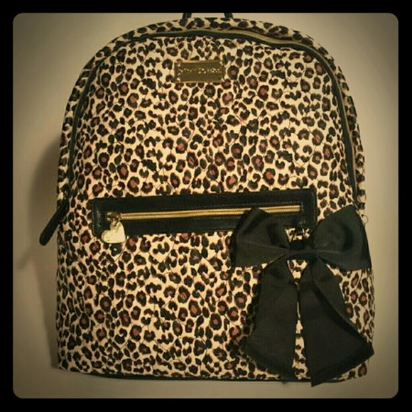 Betsey Johnson leopard backpack