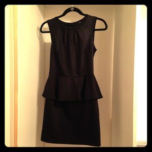 Black bodycon peplum dress by H&M