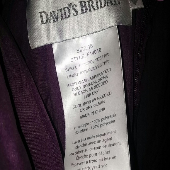 David's bridal Purple dress