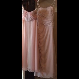 Bill Levoff Blush Pink Chiffon Bridesmaid Dress